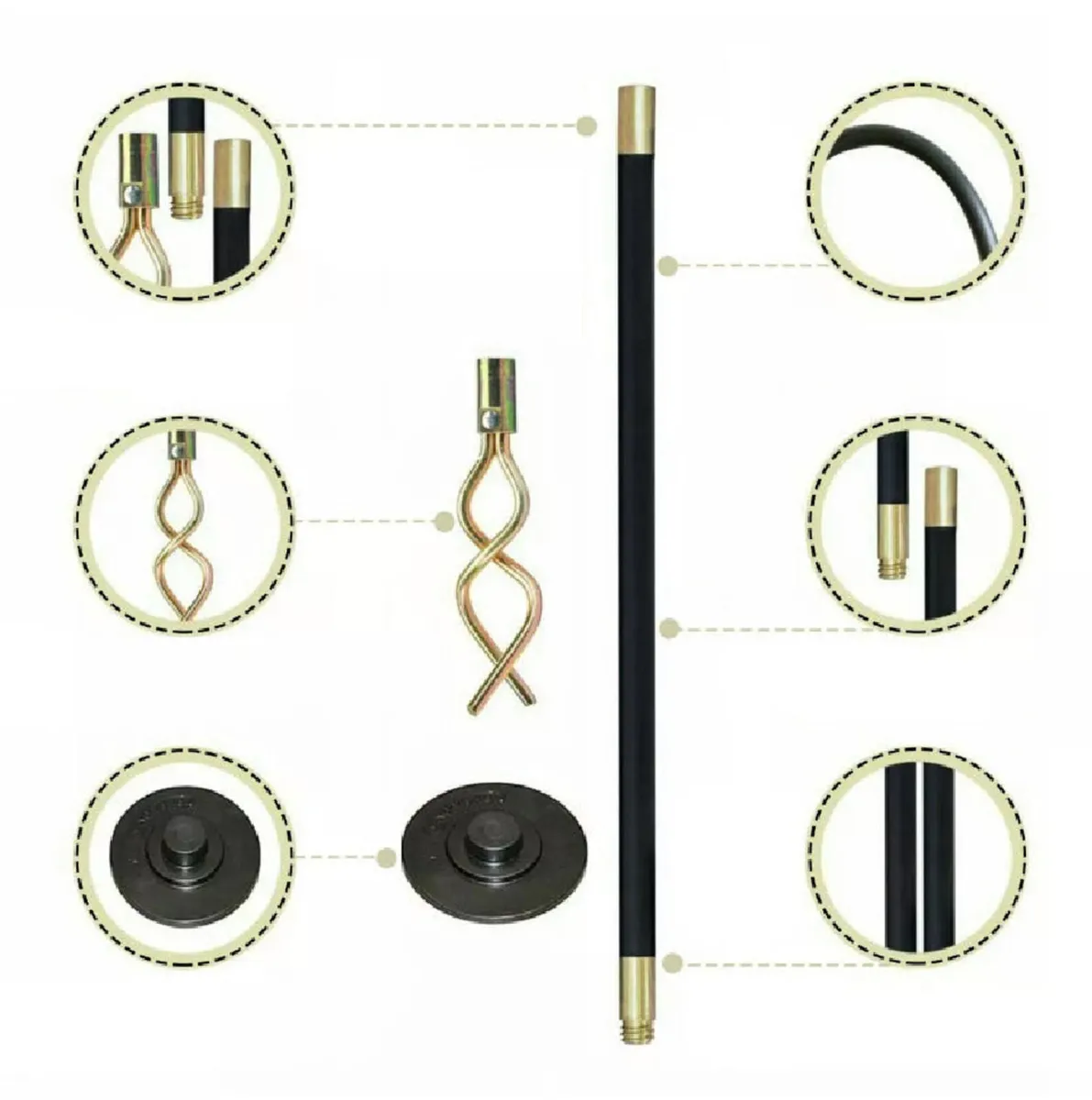 NEW 12 Piece Drain Rods Plumbing Set 9mm - Image 4