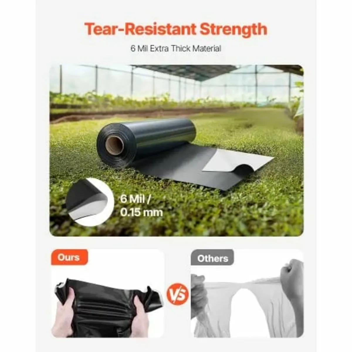 10Mil Plastic Sheeting Roll 10 x 100 FT Heavy Duty - Image 2