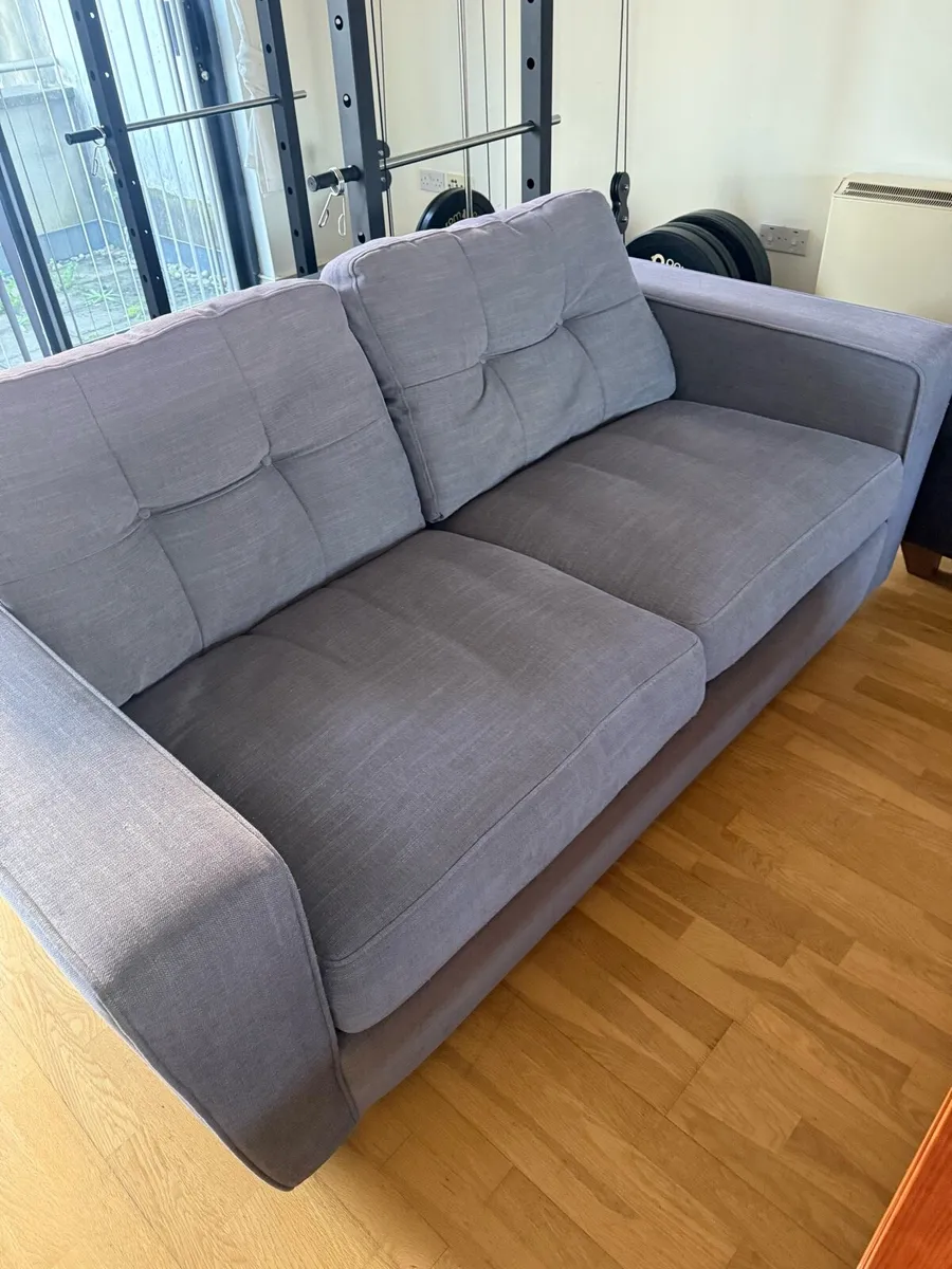 Comfortable 2 Seater Grey Sofa-Bed - Image 1