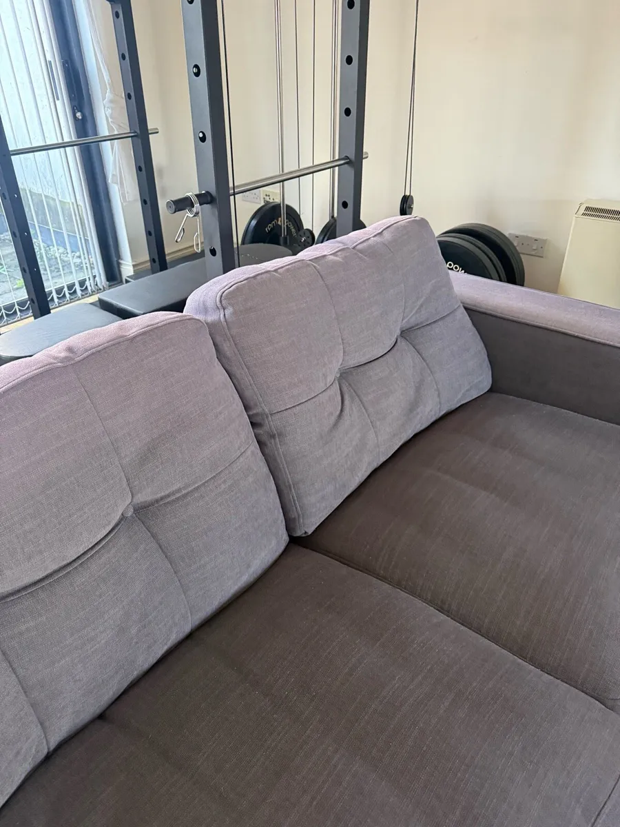 Comfortable 2 Seater Grey Sofa-Bed - Image 4