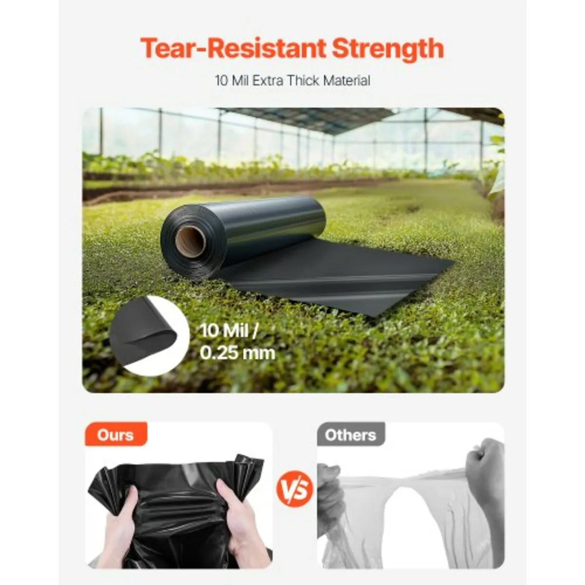 10Mil Plastic Sheeting Roll 10 x 100 FT Heavy Duty - Image 3