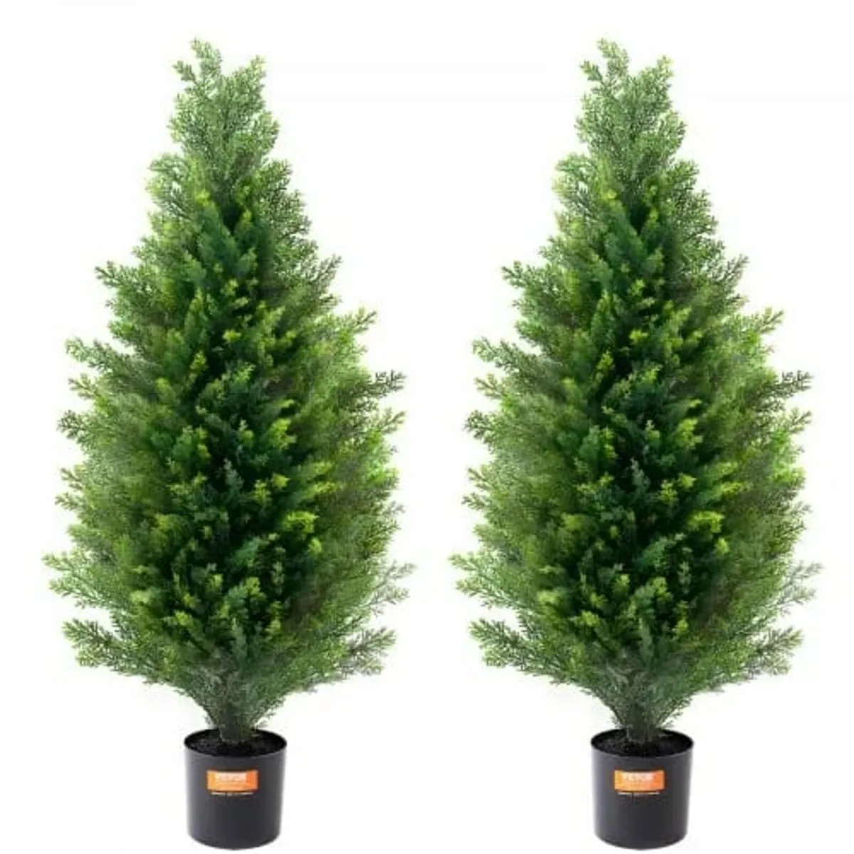 2 Pack 3' Artificial Cedar Topiary Tree Faux Plant - Image 1