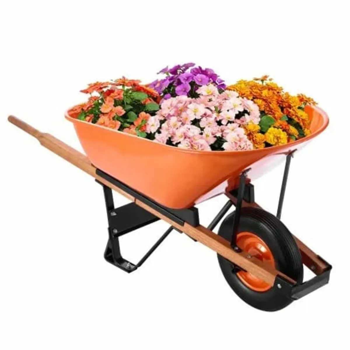 Wheelbarrow Cart One Wheel 6 Cu Ft Garden Dump Car - Image 1