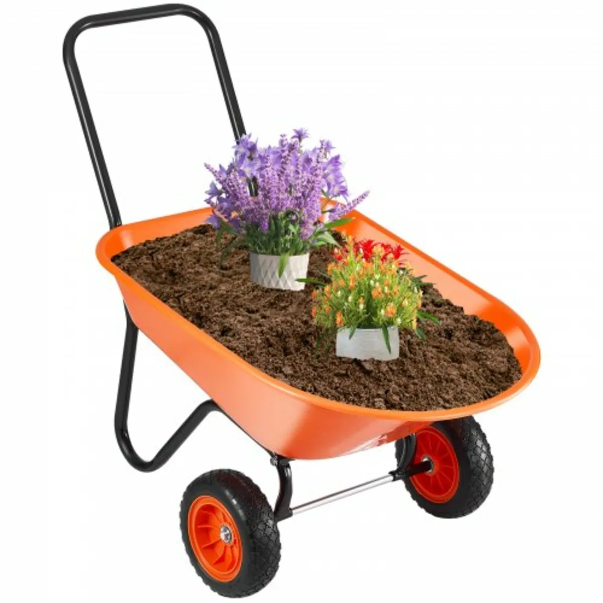 Wheelbarrow Cart 2 Wheels Garden Dump Cart 397 lbs - Image 1