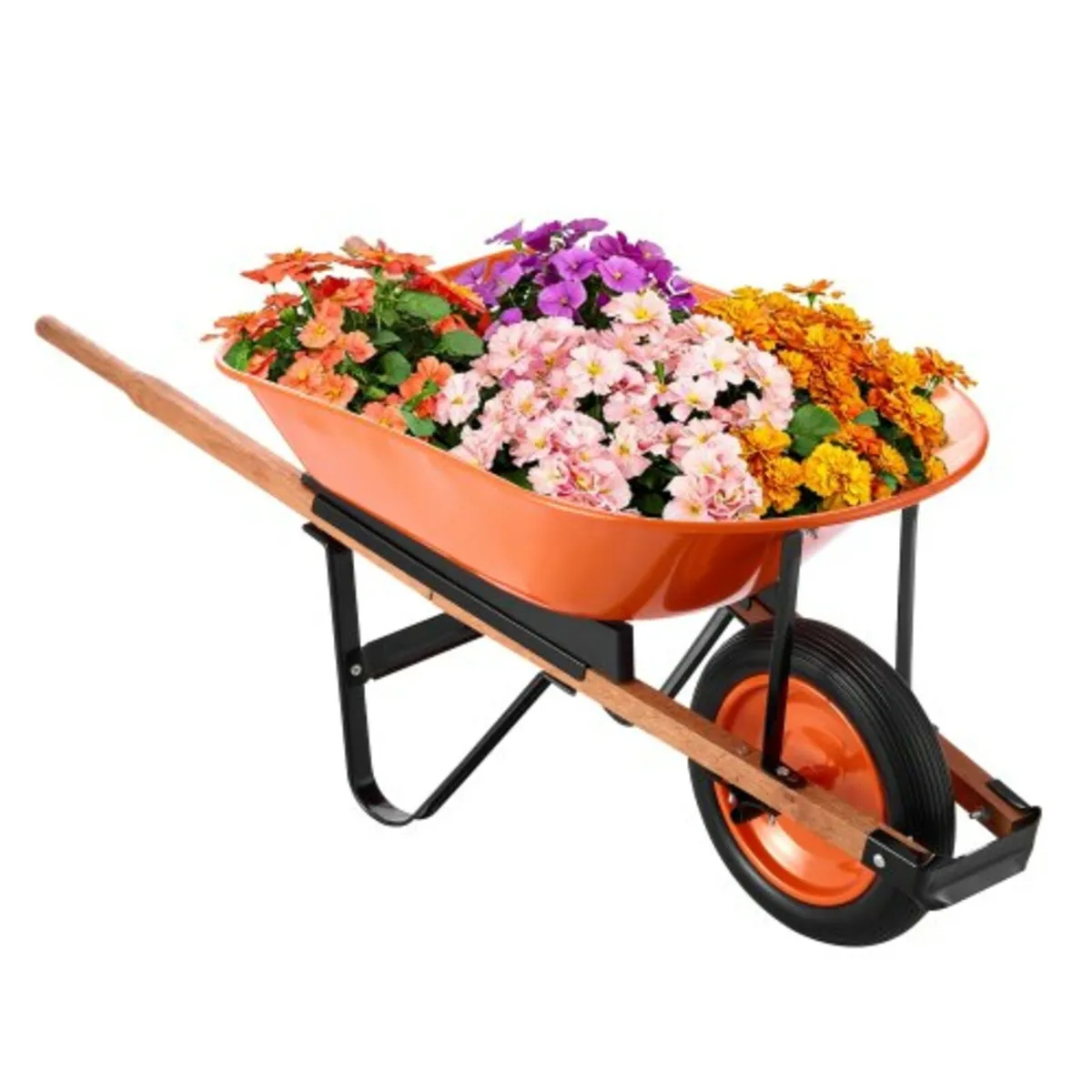 Wheelbarrow Cart One Wheel Garden Dump Cart 330 lb - Image 1