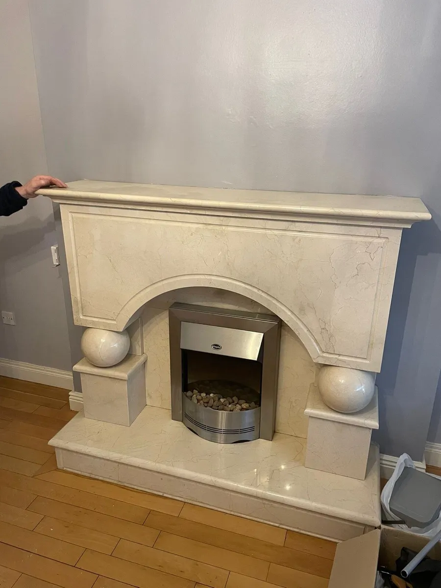 Cream marble fireplace - excellent condition