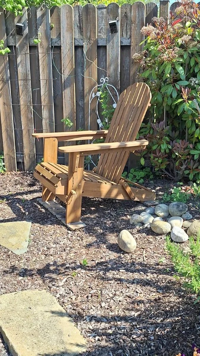 Adirondack Wooden Sun Lounger - Image 2