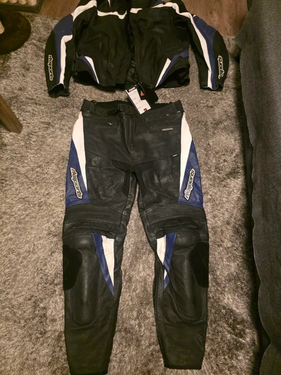 Motorcycle leather jacket and trousers - Image 1