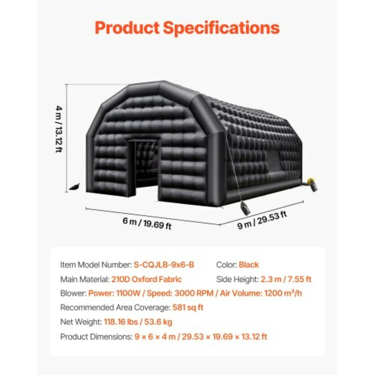 Portable Inflatable Nightclub Tent with Blower 29. - Image 2