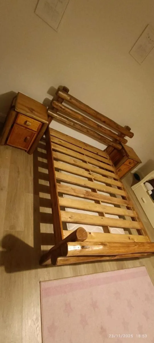 Rocky top rustic double bed and lockers - Image 2