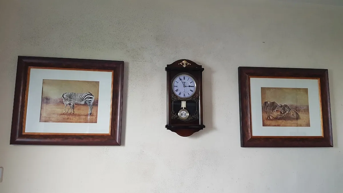 2Pc.Vanessa Jayne Framed Prints Lion &Zebra Family - Image 2