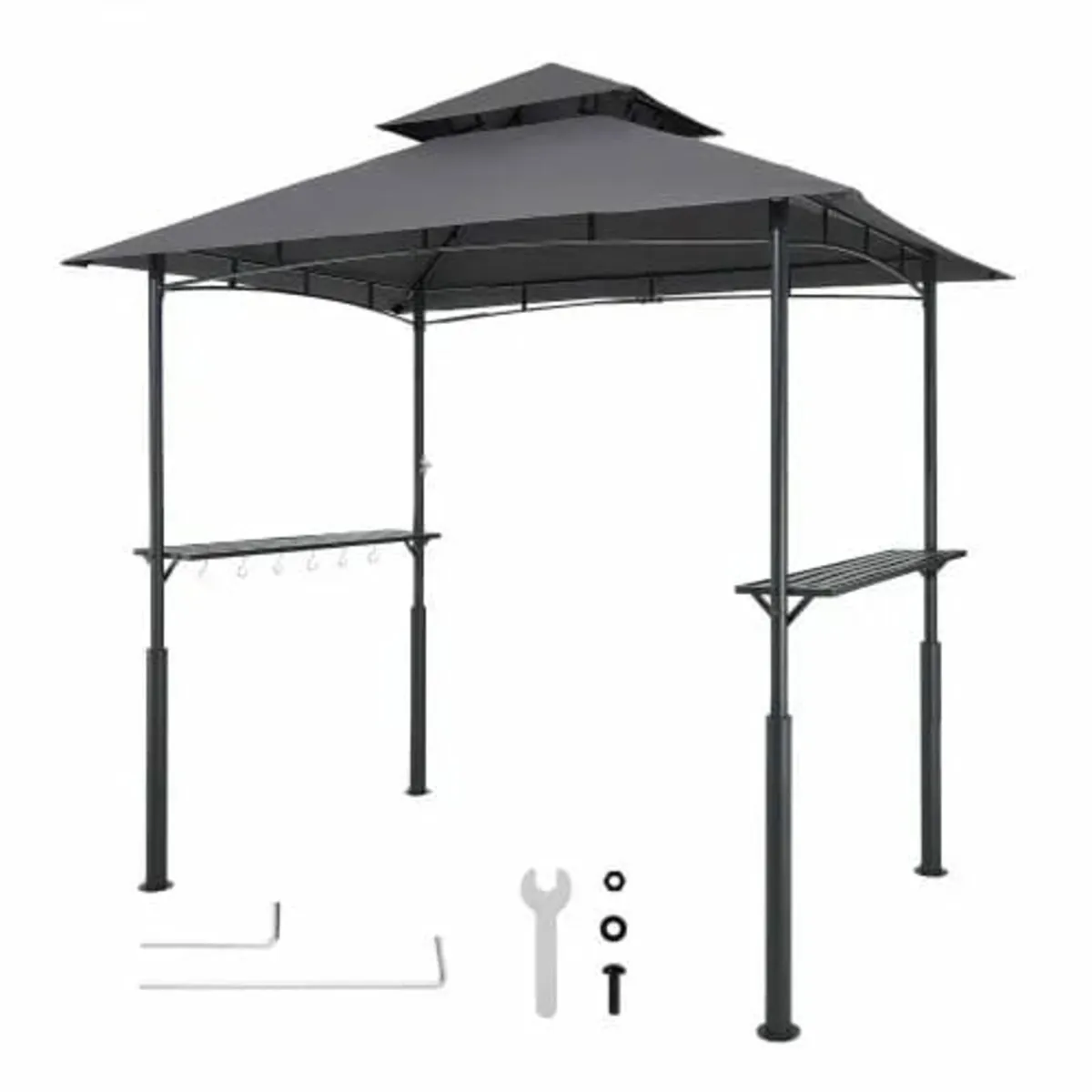 Grill Gazebo, 2.43 x 1.5 m Reinforced Outdoor BBQ - Image 1