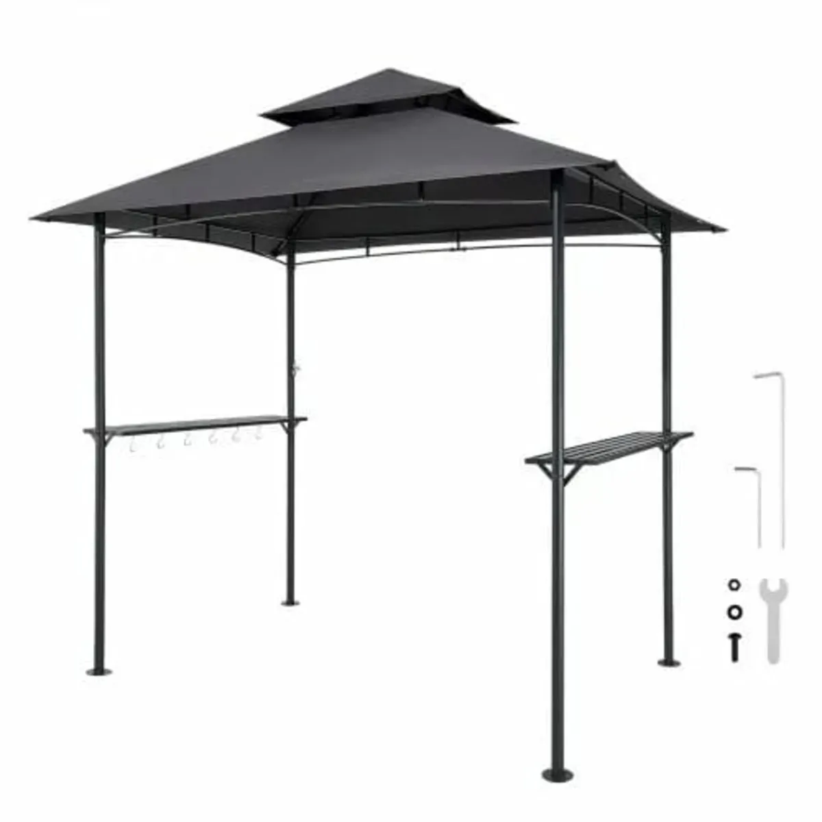 Grill Gazebo, 2.43 x 1.5 m Outdoor BBQ Gazebo with - Image 1