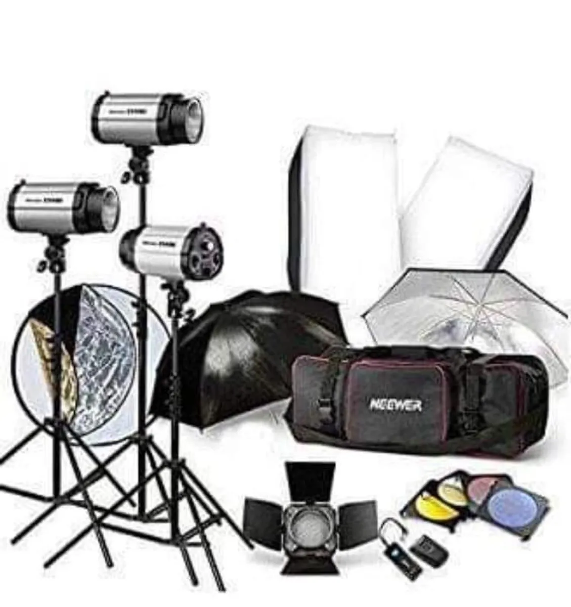 Hemisphere (Neewer) 900W Strobe Studio Flash Light Kit - Photographic Lighting - Image 1