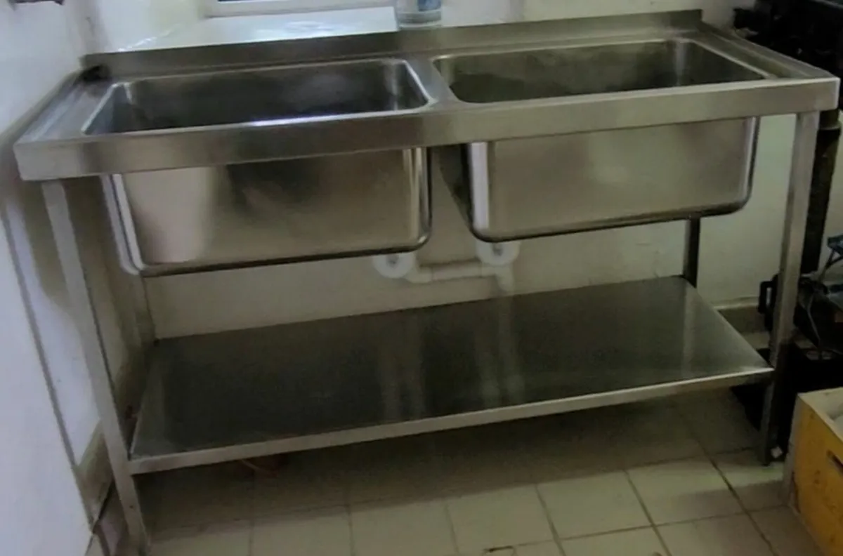 Commercial Stainless steel double sink - Image 1