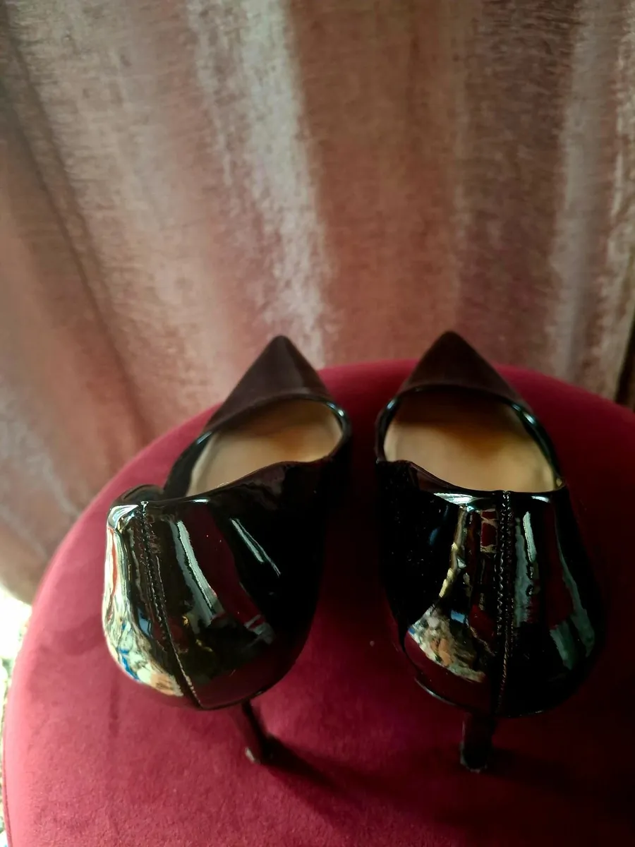 Classic Black Patent High Heel Shoes - Image 2