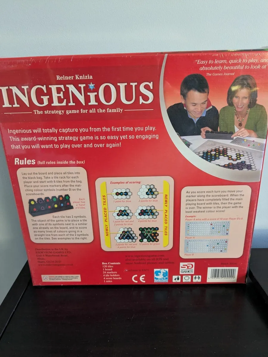 Family Board Game Ingenious (New Sealed) - Image 3