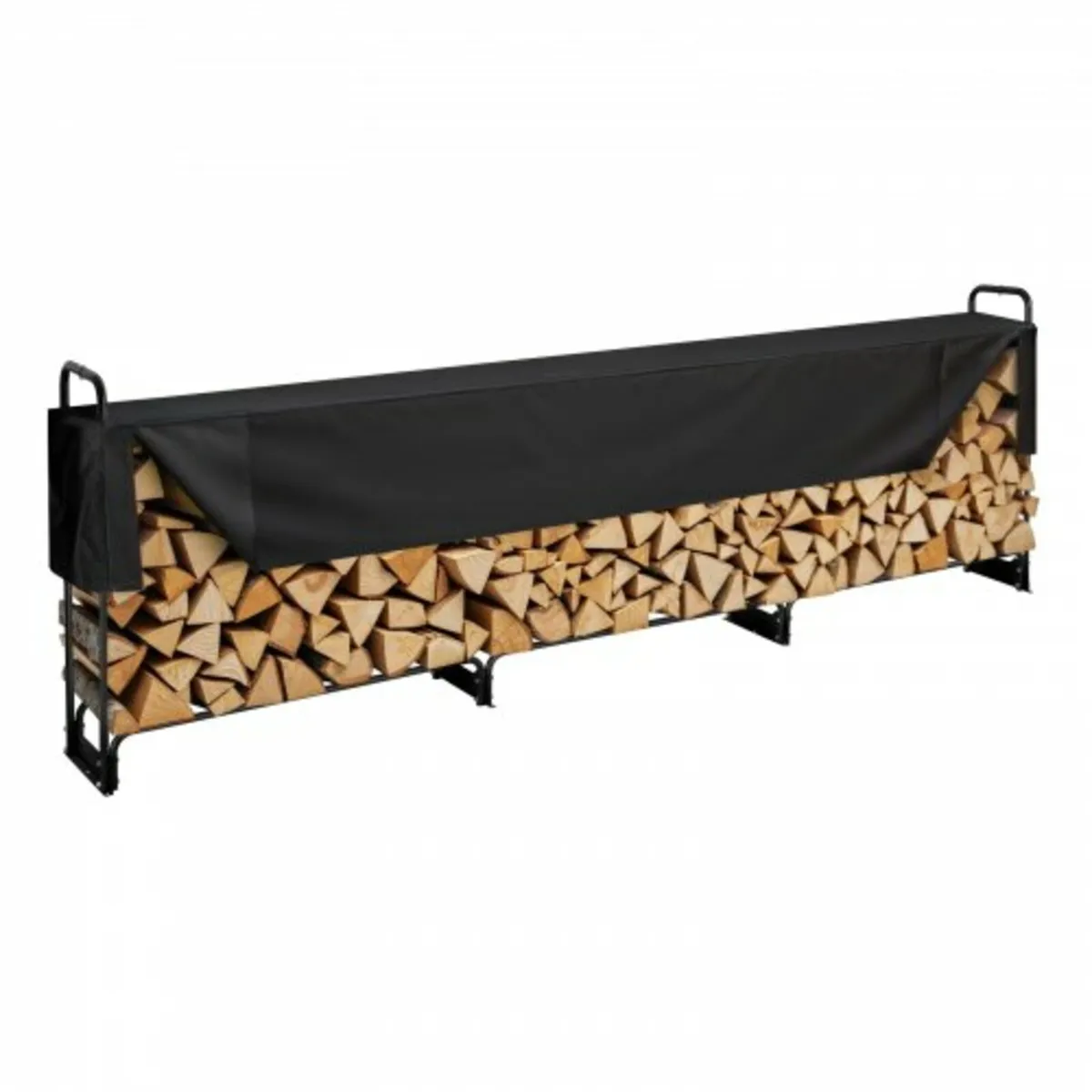 3.9m Outdoor Firewood Rack with Cover, 386 cm x 36 - Image 1
