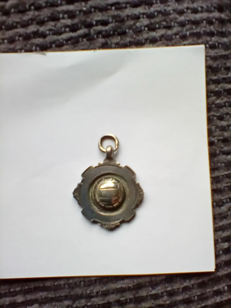 Old silver football medal 1936_37 - Image 1