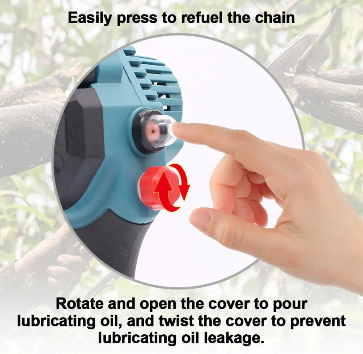 8” Mini Chainsaw & 2 Batteries NEW - Image 4