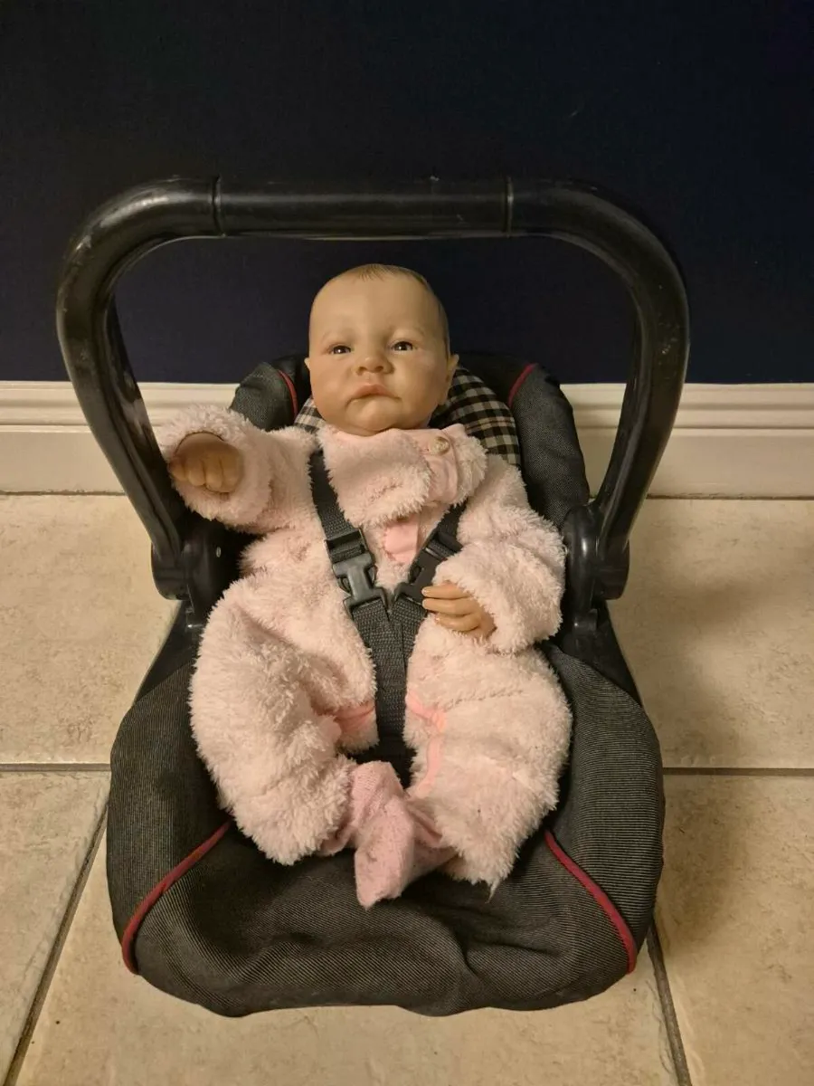 Newborn baby doll & carry cot 65 euro