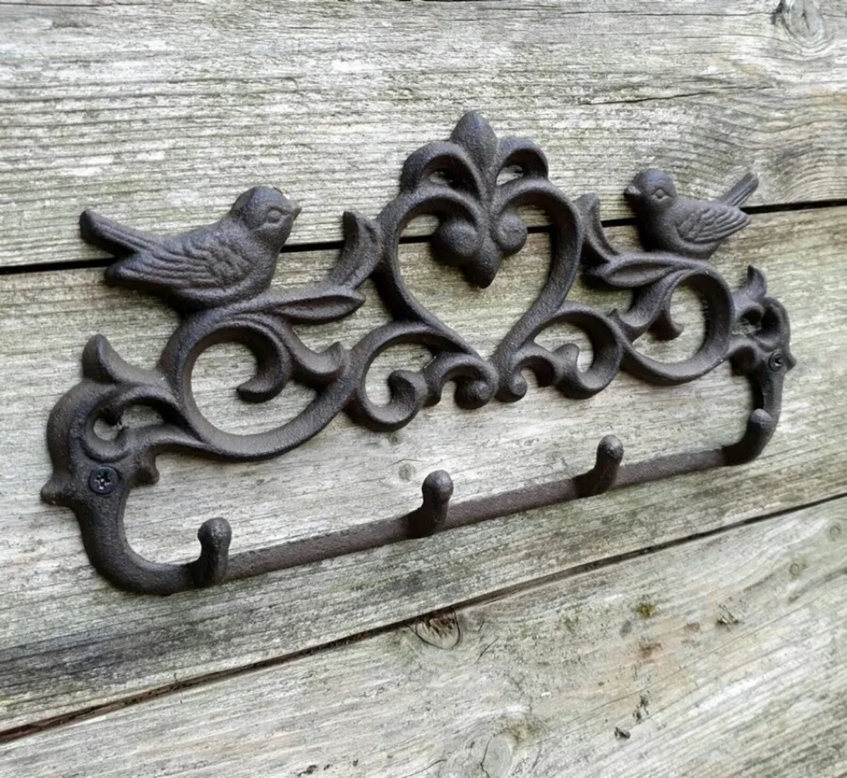 NEW Love Birds Cast Iron Coat Hooks - Image 1