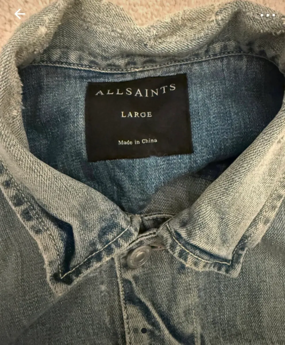 All Saints Men’s Denim Jacket - Large - worn once - Image 2