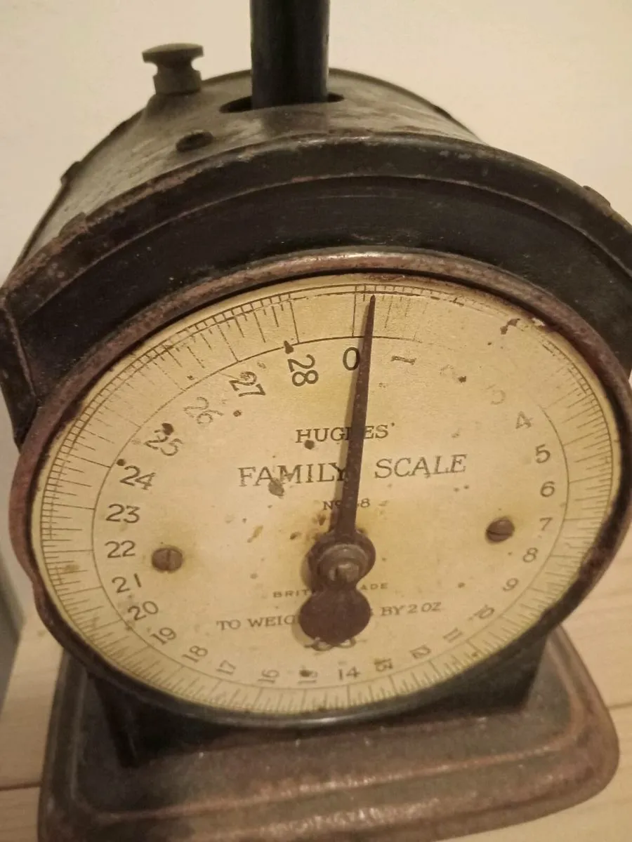 antique hughes family scales cast iron - Image 2