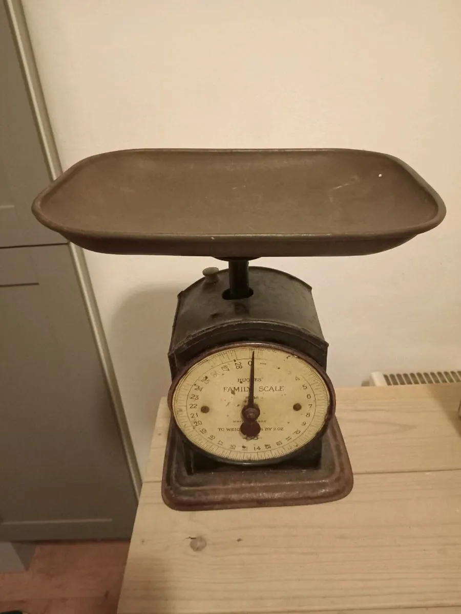 antique hughes family scales cast iron - Image 3