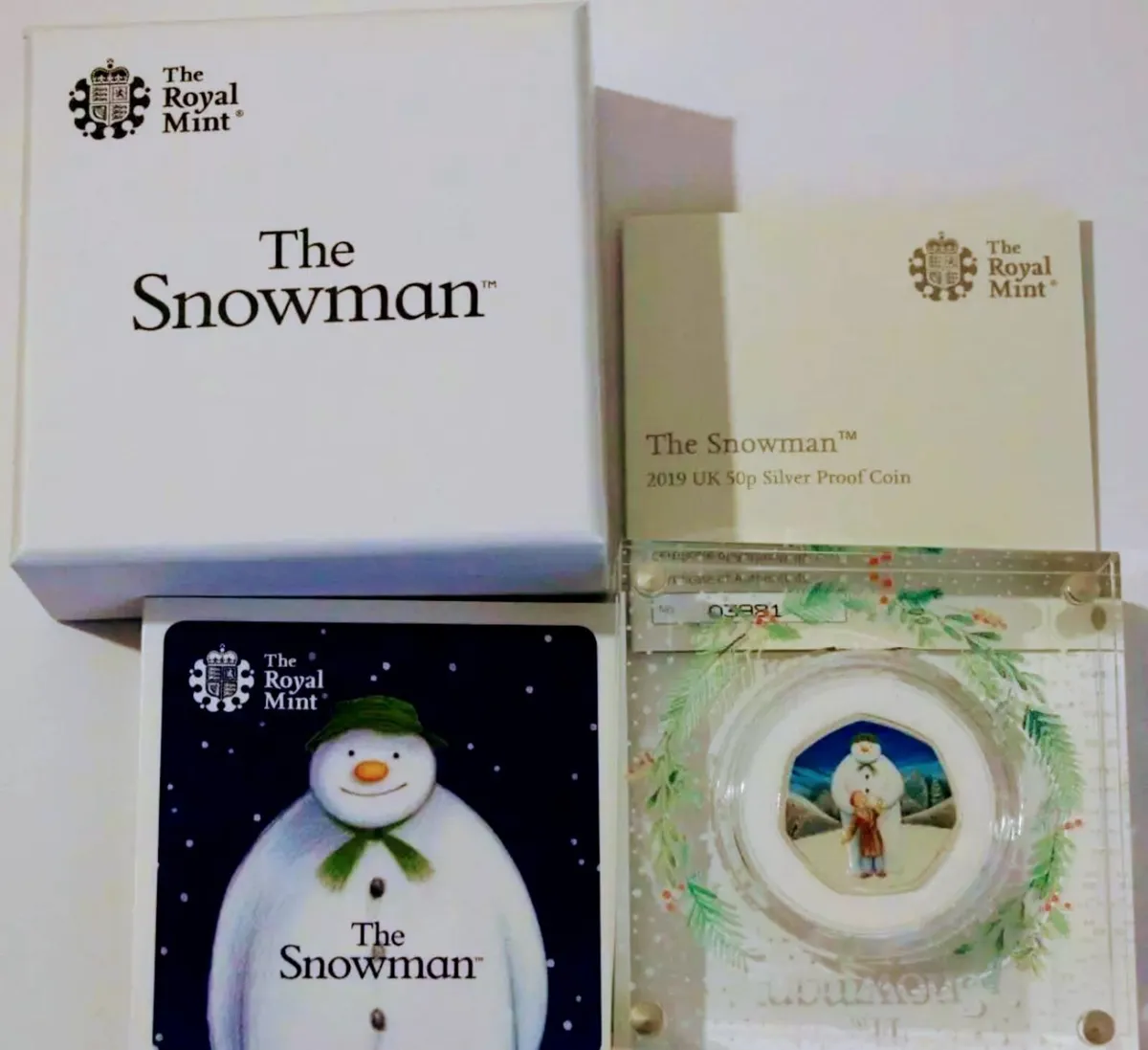 2019 silver proof 50p Snowman Coin - Image 3