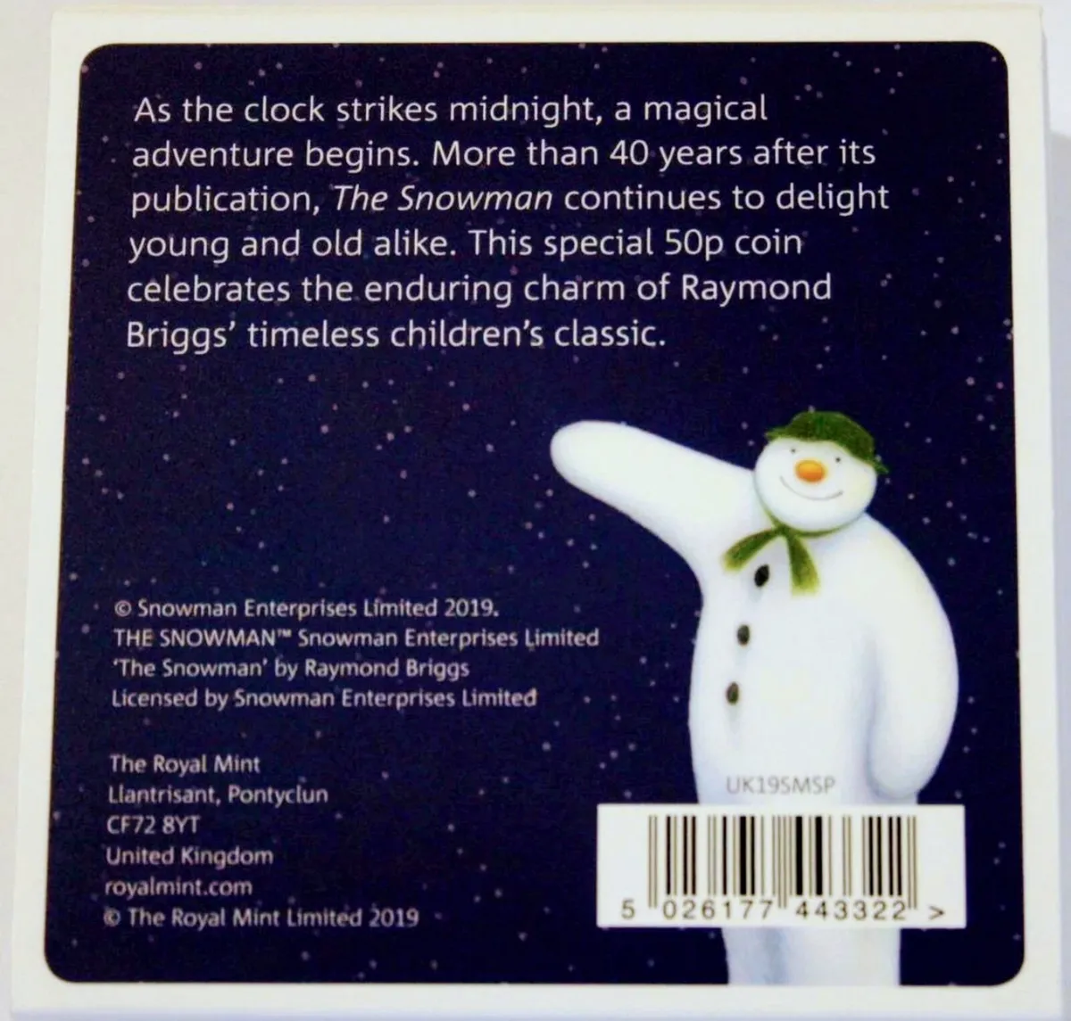 2019 silver proof 50p Snowman Coin - Image 4