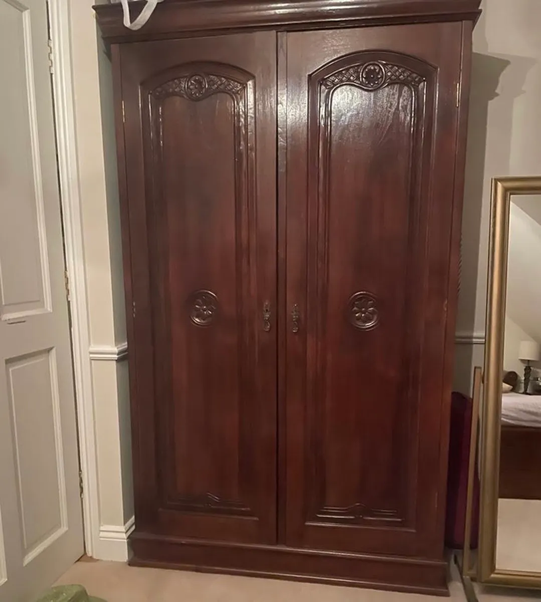 Solid Mahogany Wardrobe - Image 1