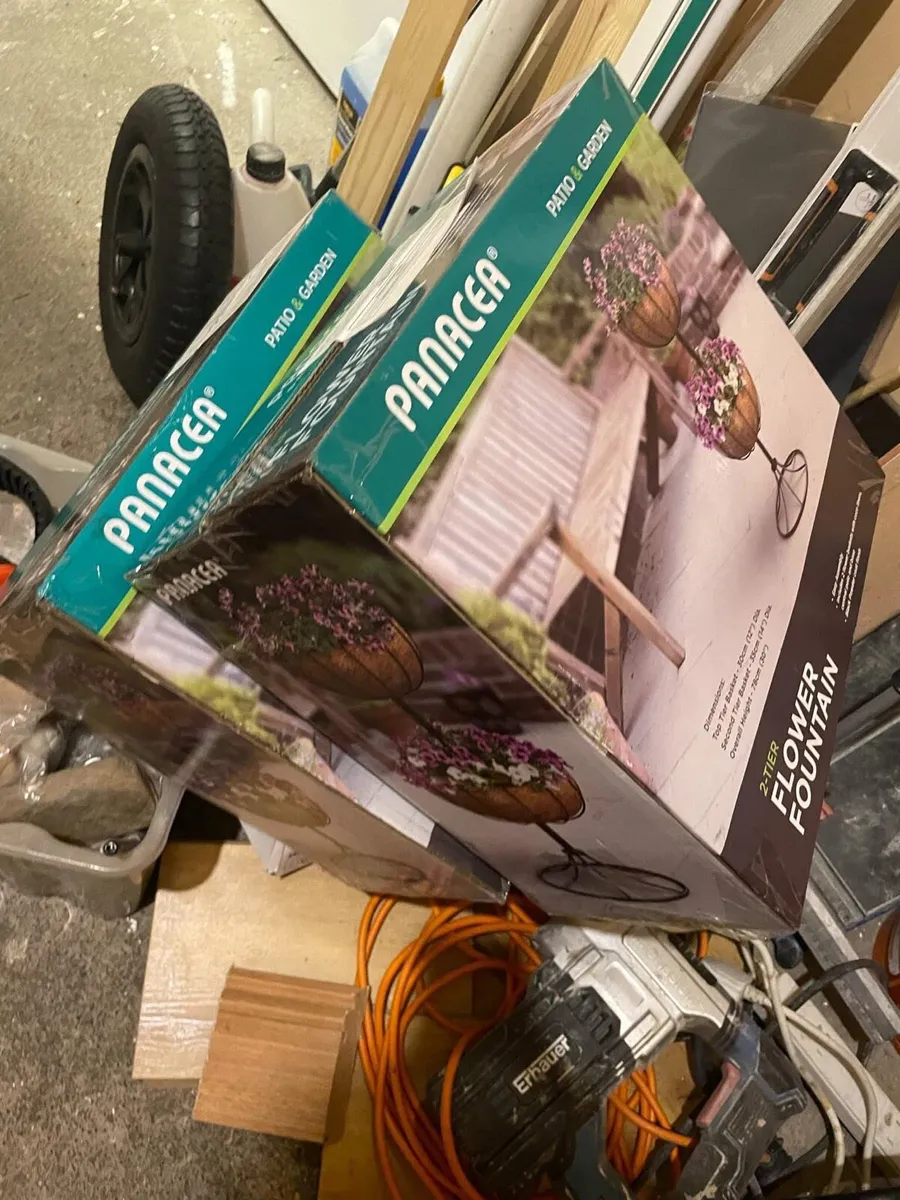 2 x new flower stands in box new - Image 2