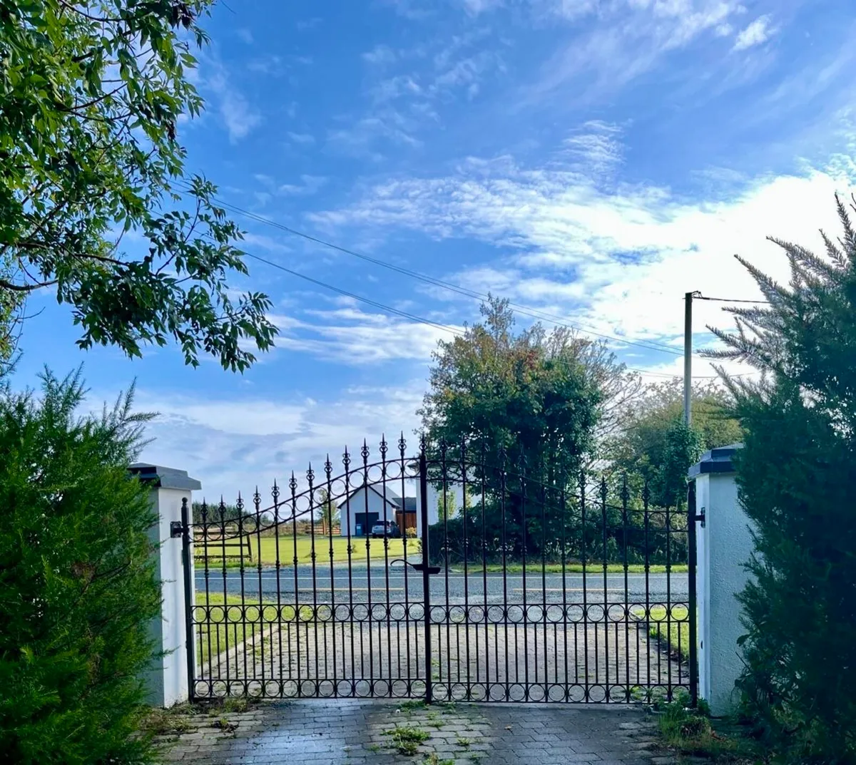 Wrought Iron gates 14ft long 7ft high - Image 2