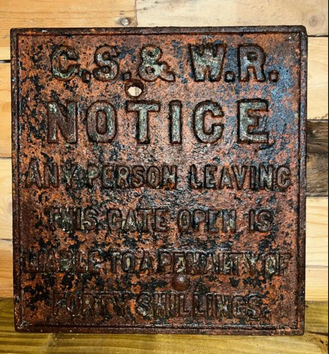 Antique Irish Railway Sign - Image 1