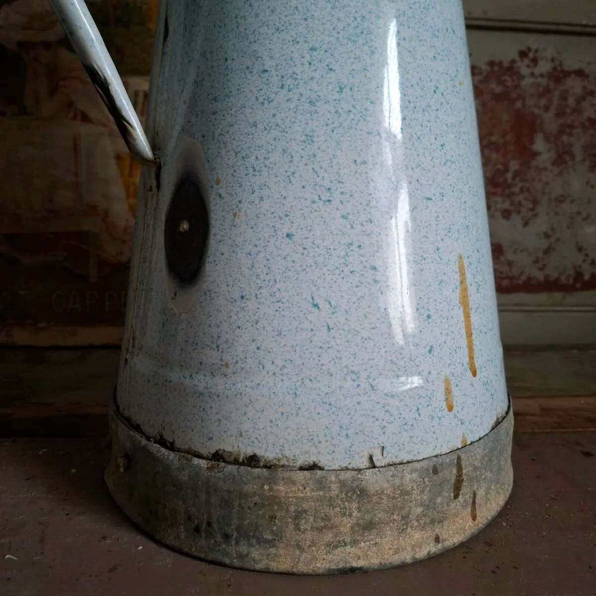 Large French Enamel Pitcher - Image 3