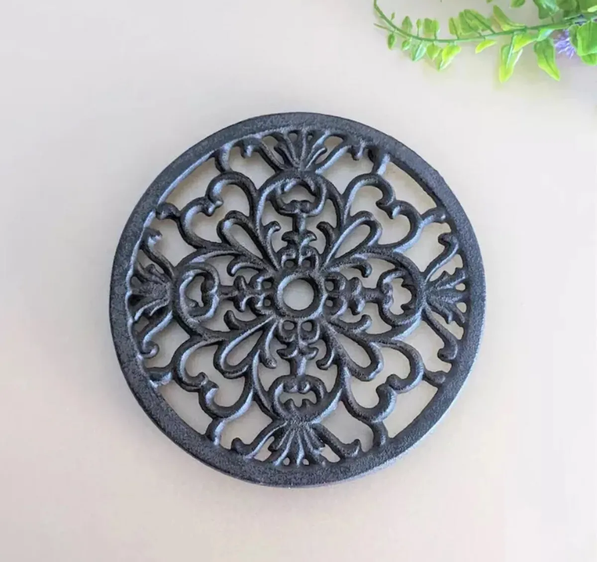 NEW Cast Iron Round Trivet Tea Pot Pan Stand - Image 3