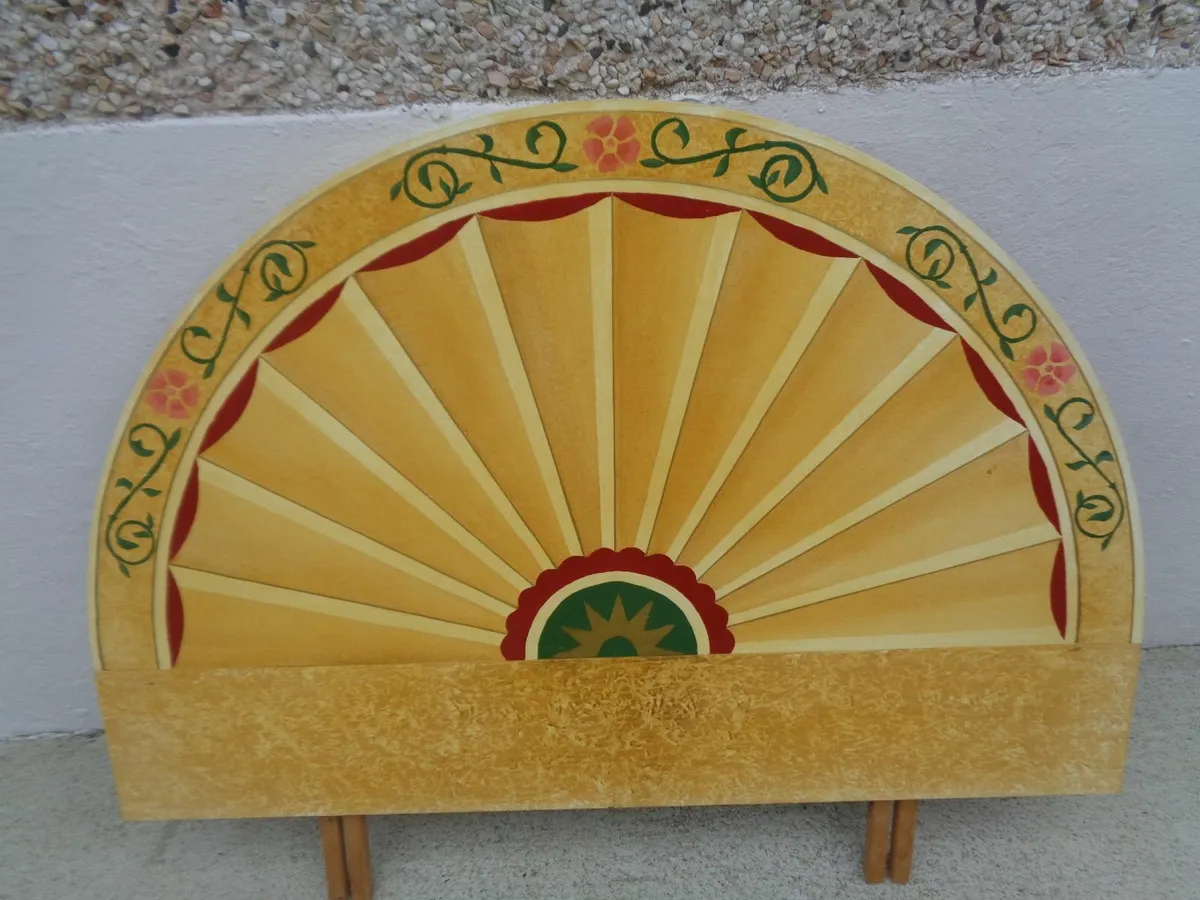 Hand Painted Single Bed Headboard for Sale - Image 1