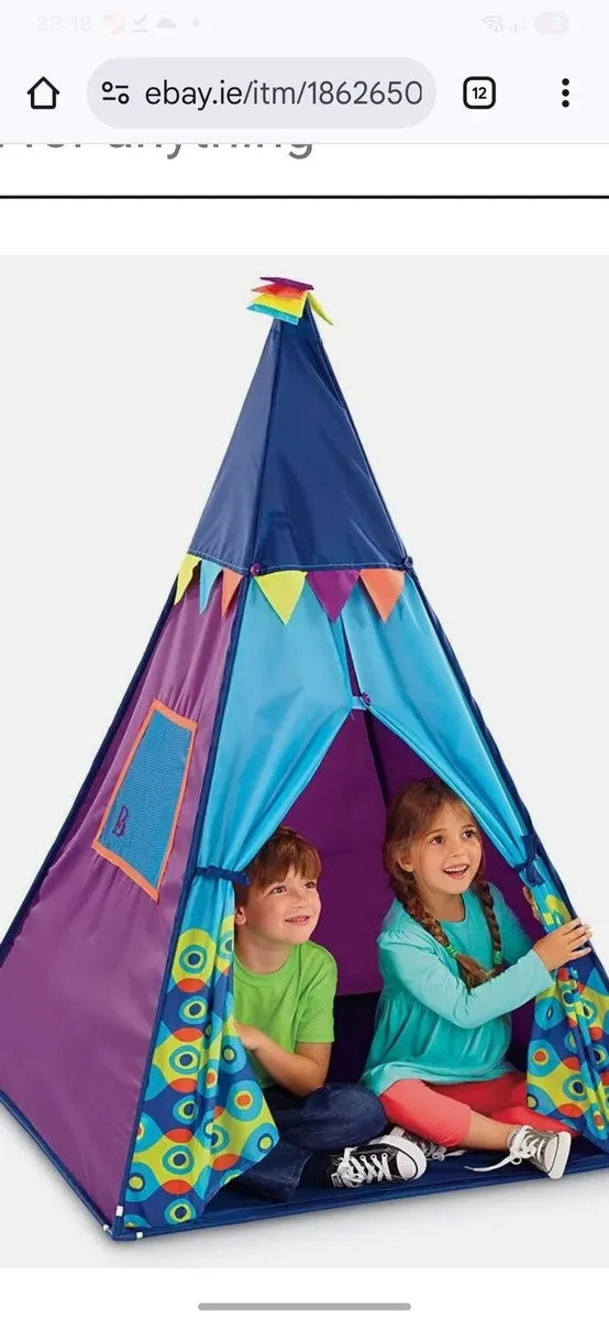 Kids Teepee with Lights (140cm x 100cm) - Image 1