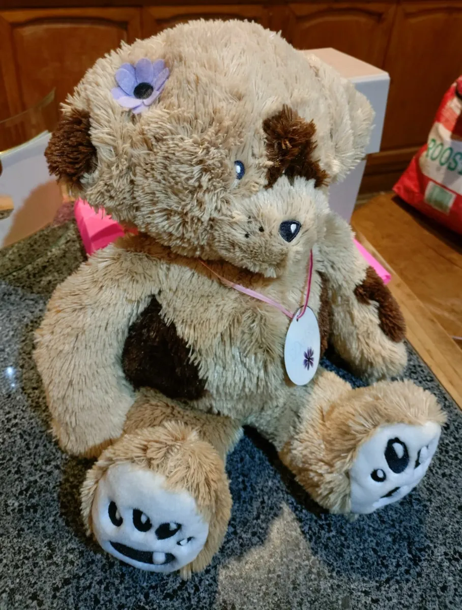 Beige & Brown, Soft Toy Teddy (lovely Condition). - Image 2