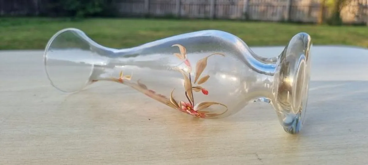 Hand-painted glass vase - Image 4