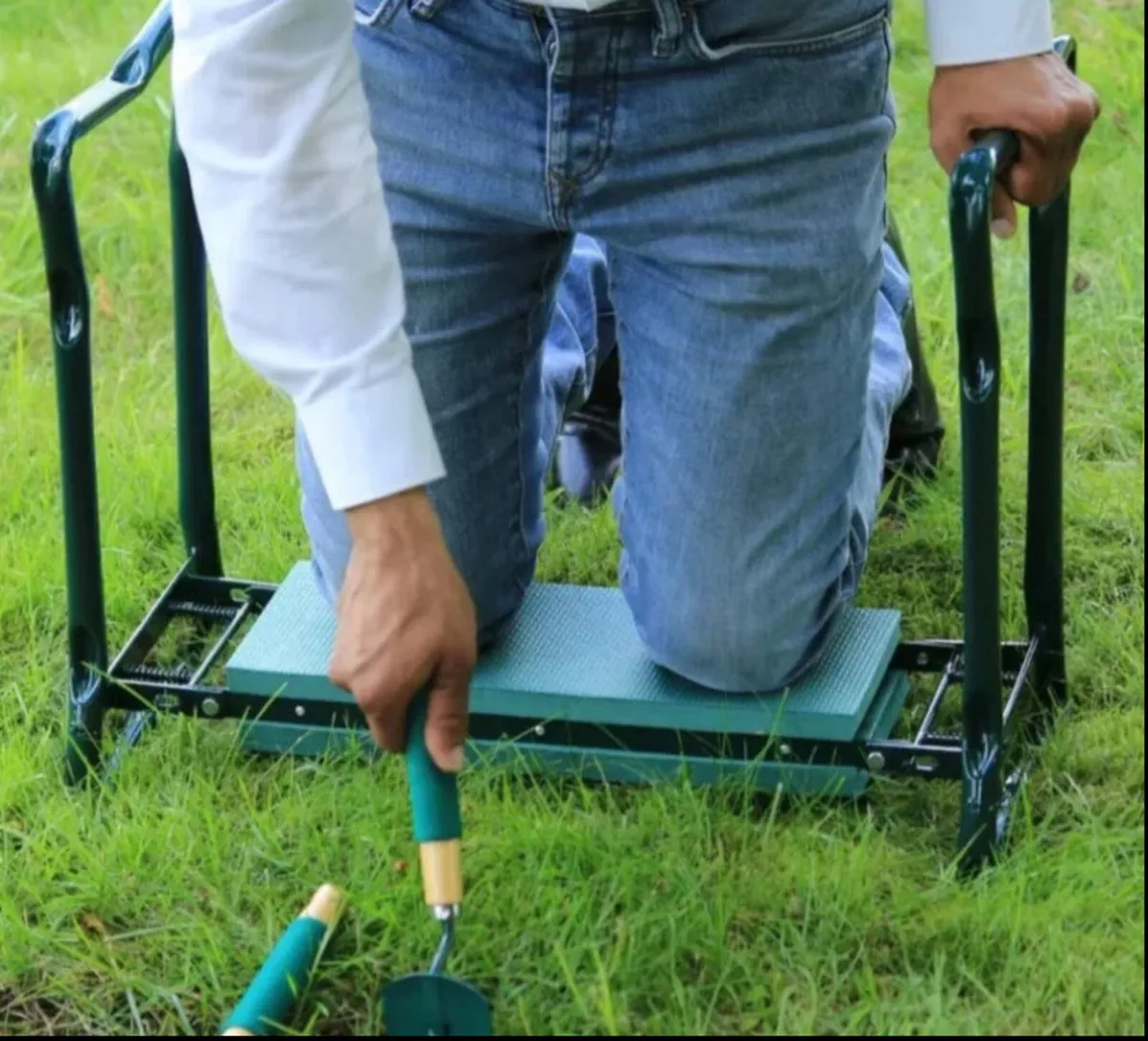 Garden Kneeler Folding Stool Tool Bag & Gloves NEW - Image 4