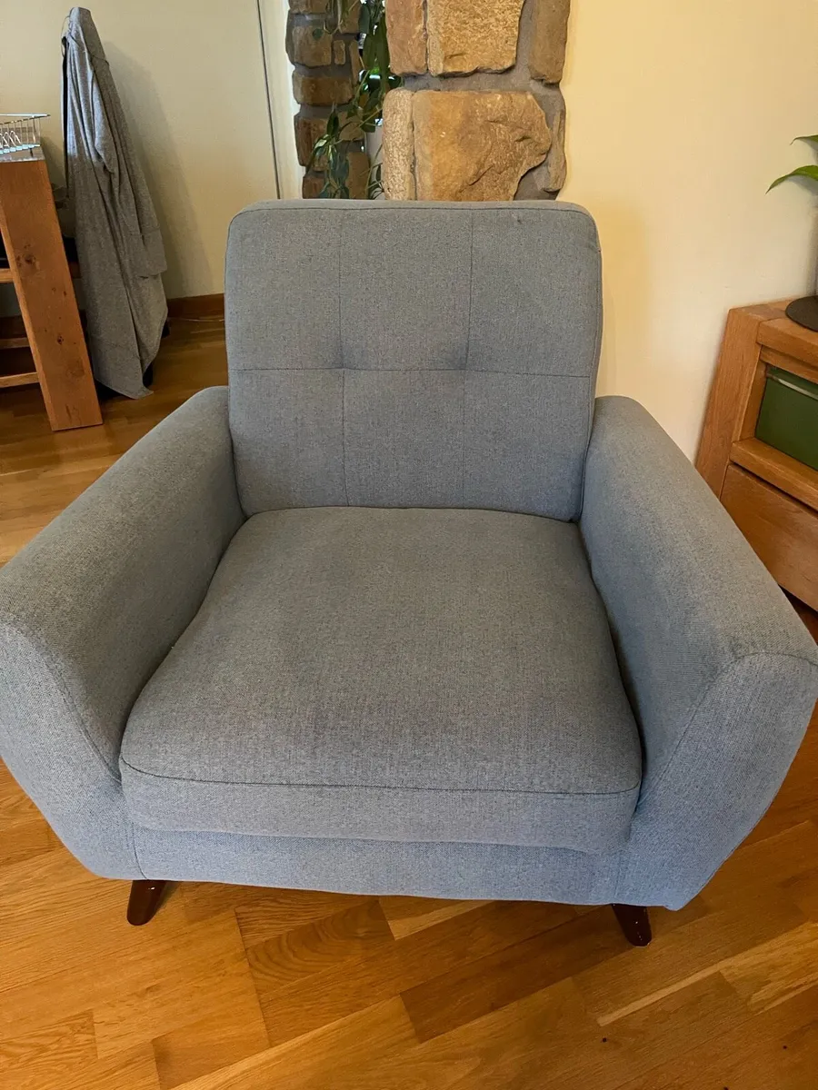 Beautiful Duckegg Blue Armchair - Image 4