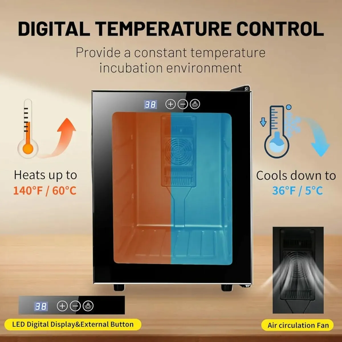 Reptile Incubator 33L Scientific Lab Incubator Dig - Image 2