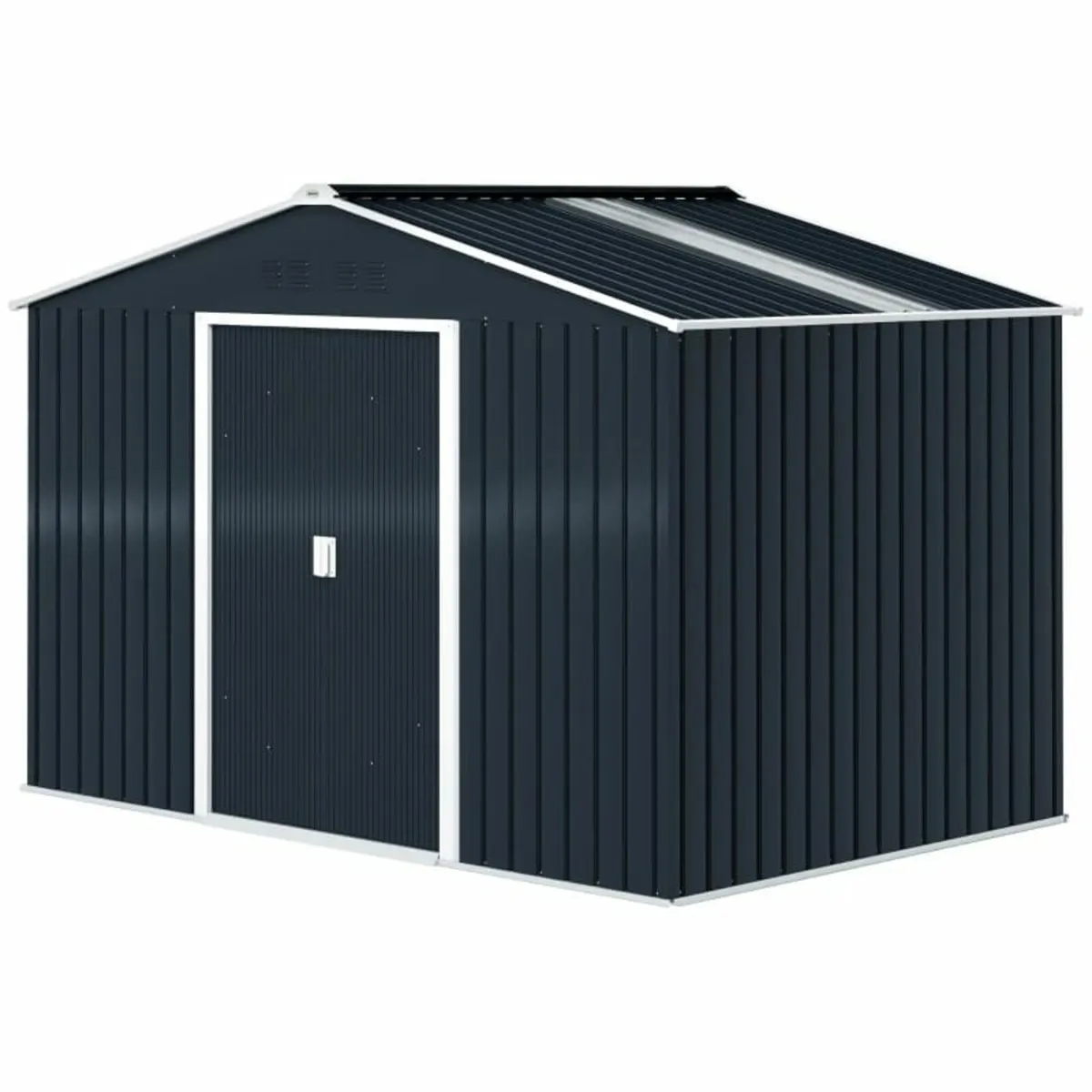 Metal Tool Shed with Sliding Doors and Ventilation - Image 2