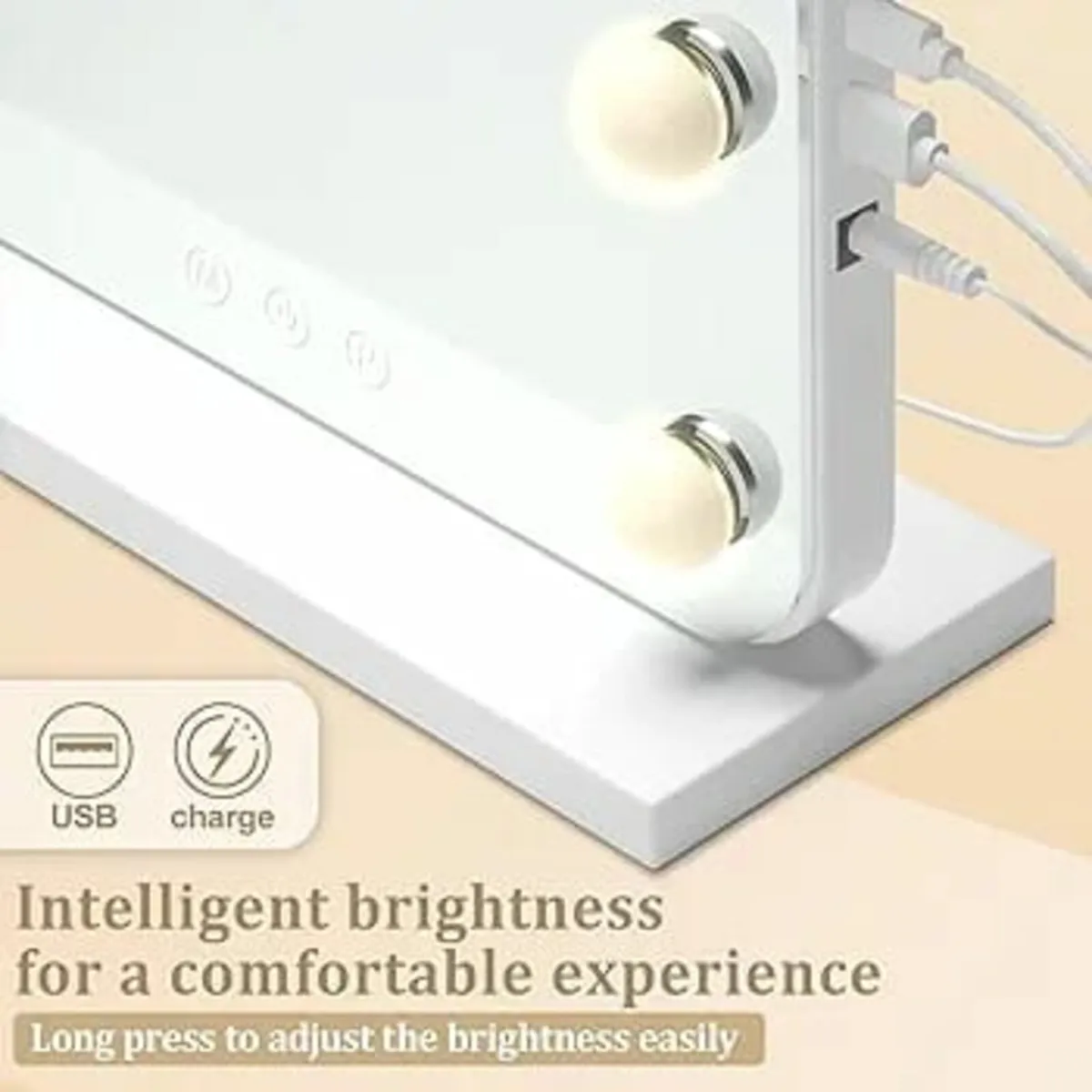 Hollywood Vanity Mirror for Makeup: 58x48 cm - 3 C - Image 2