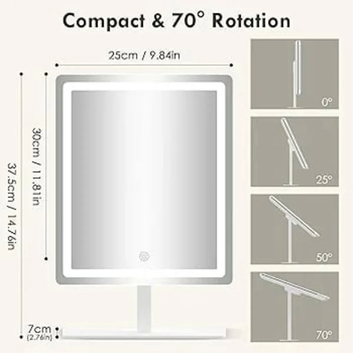 Vanity Mirror with Light, LED Makup Mirror, 3-Colo - Image 3