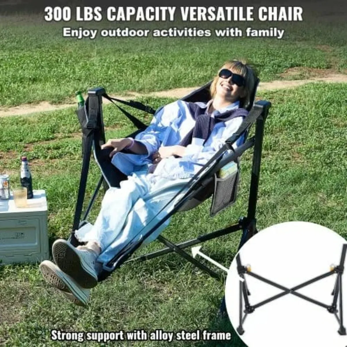Camping Chair Hammock Chair 300 lbs Load Capacity - Image 4