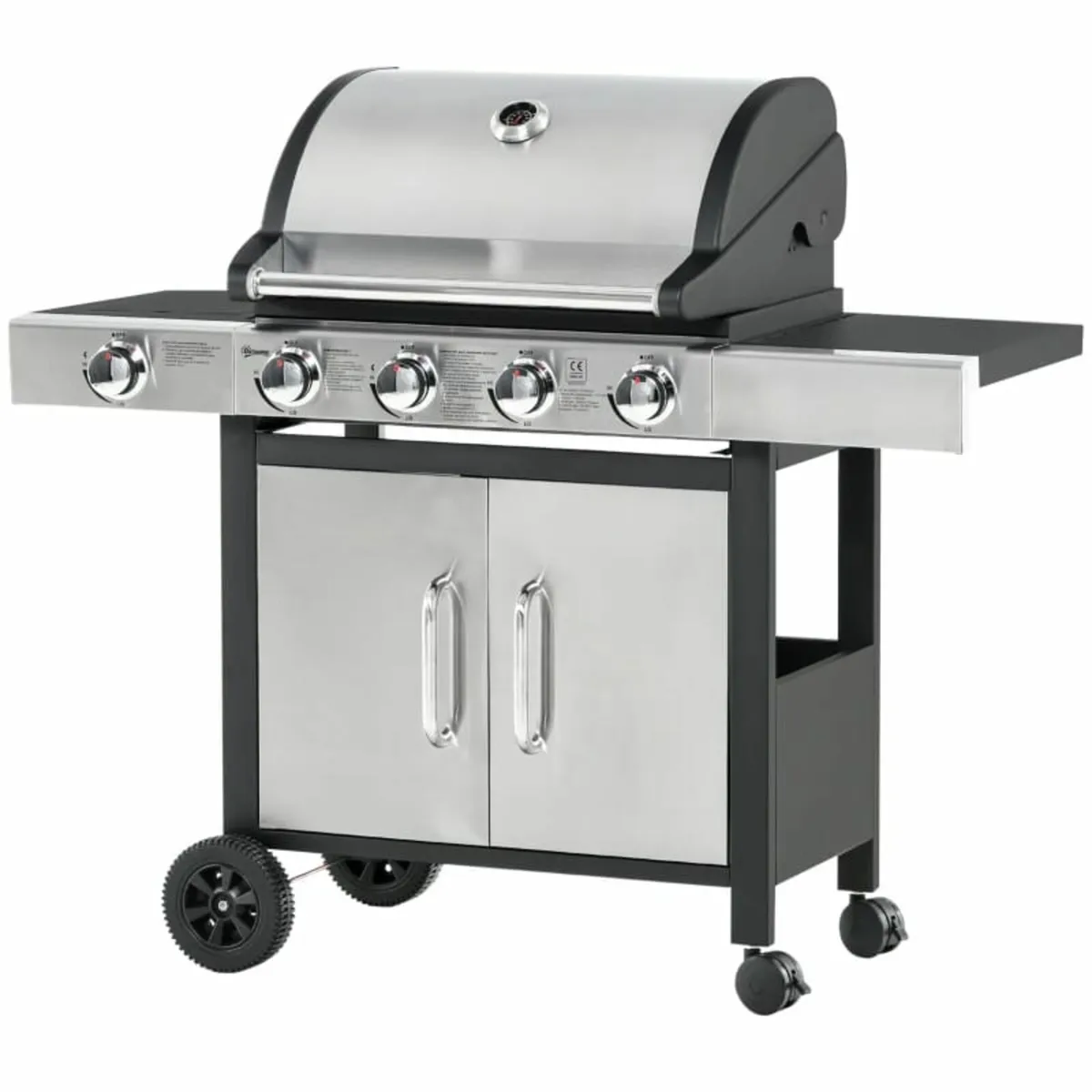 Gas Barbecue Grill 4+1 Burner Garden Smoker BBQ Tr - Image 1