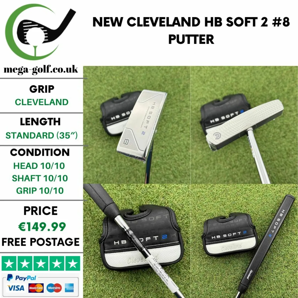 New Cleveland HB Soft 2 #8 Putter / 35″ - Image 1